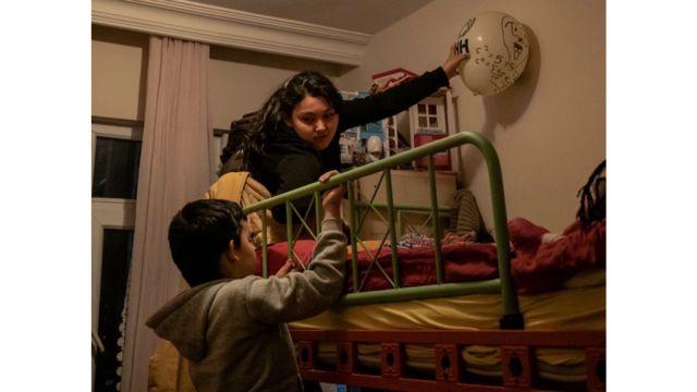 The Kuchar children after they had been reunited with their father in Türkiye. Source: National Public Radio, US, photo by Nicole Tung.