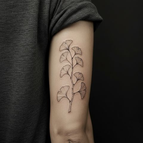 Ginkgo Branch Tattoo