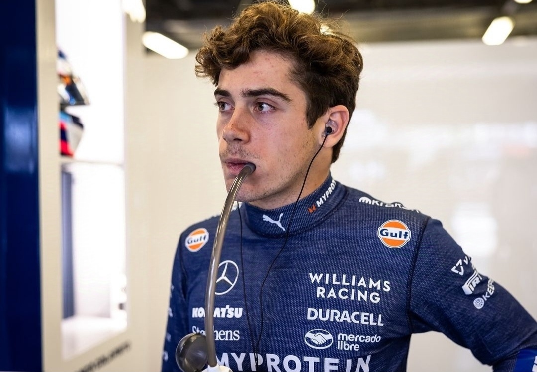 Franco Colapinto após uma corrida com a Williams na F1