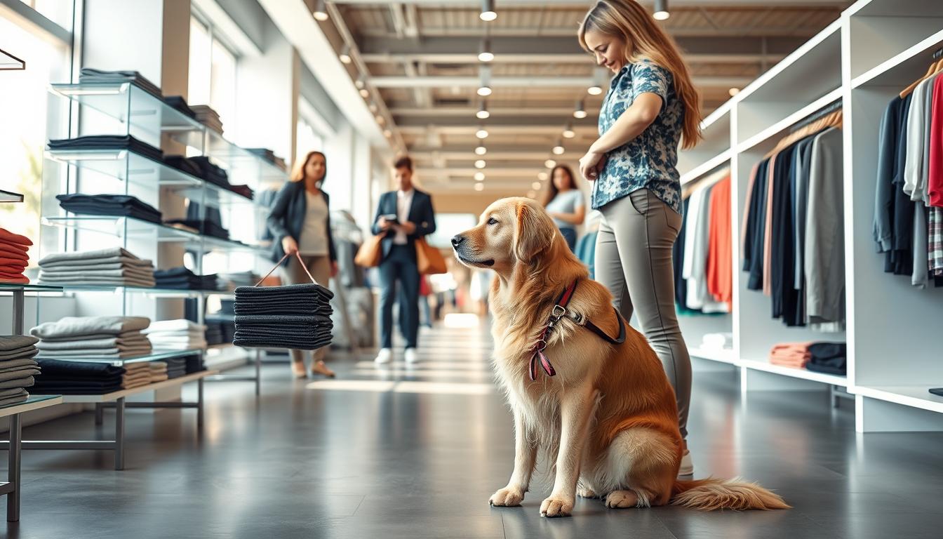 bringing dogs to clothing stores