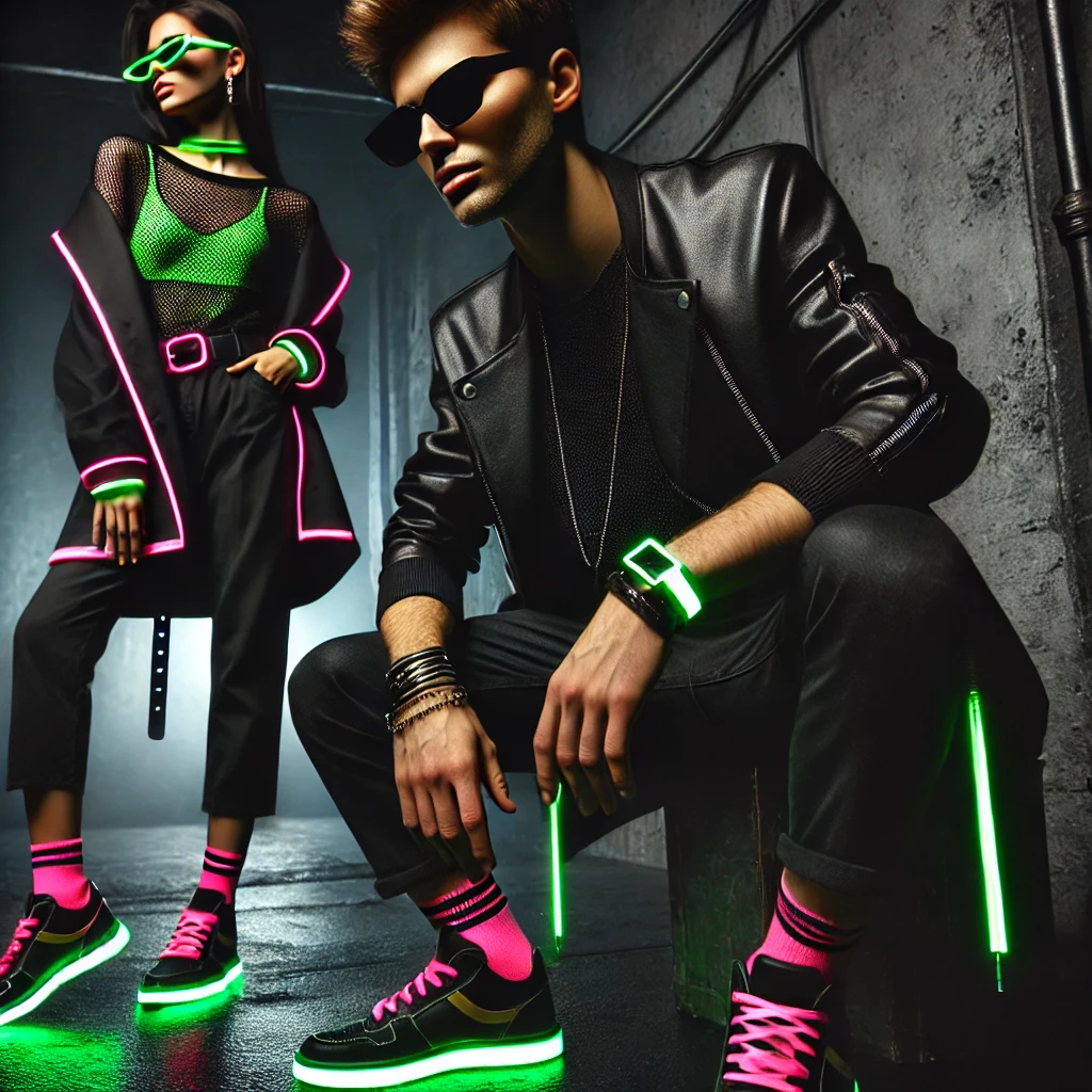 neon noir fashion​