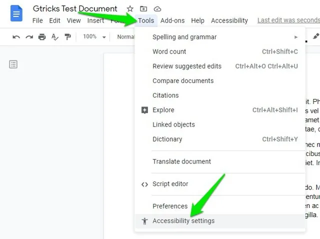 google docs - Text-to-Speech Google Docs