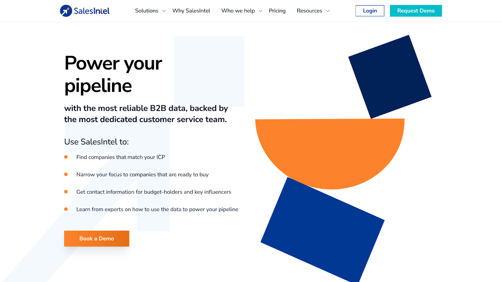 SalesIntel Landing Page