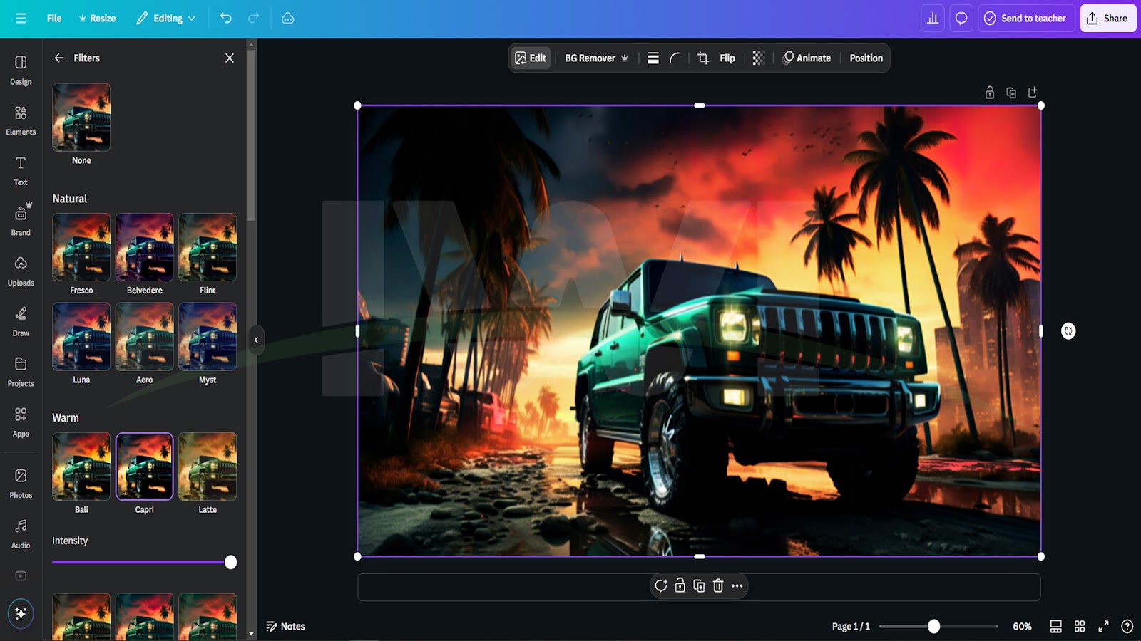 how to add filters and effects for
editing product photos in canva image 7