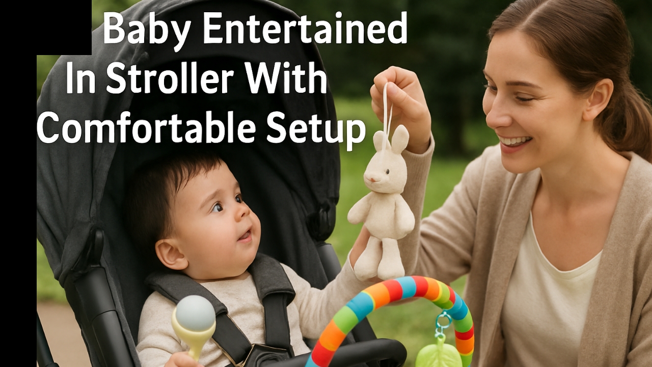 Baby entertained with comfortable setup