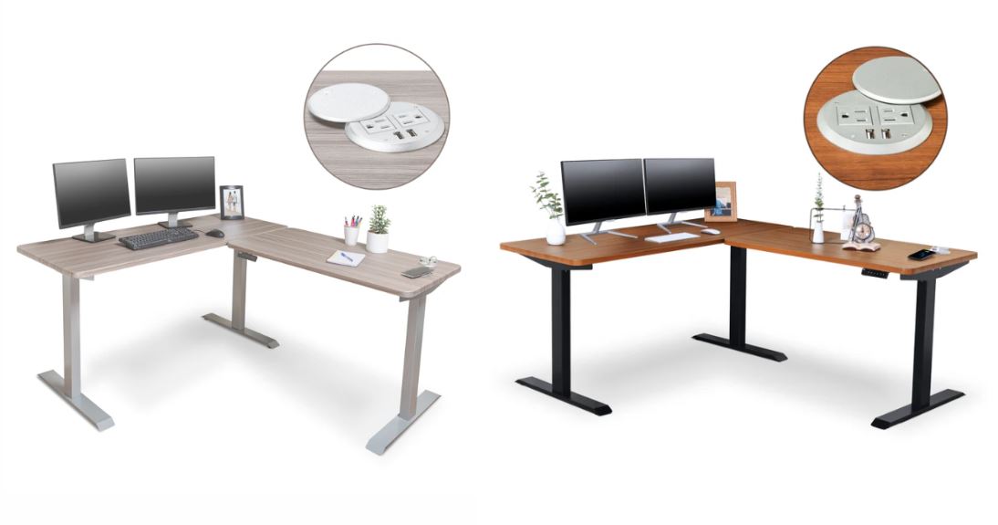 Brodan Electric Standing L Desk