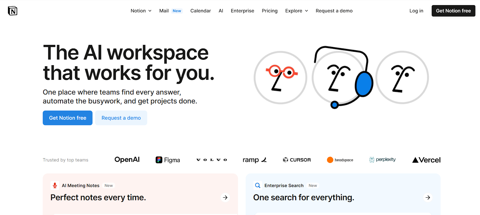 The image depicts the differences in the Homepage and landing page design