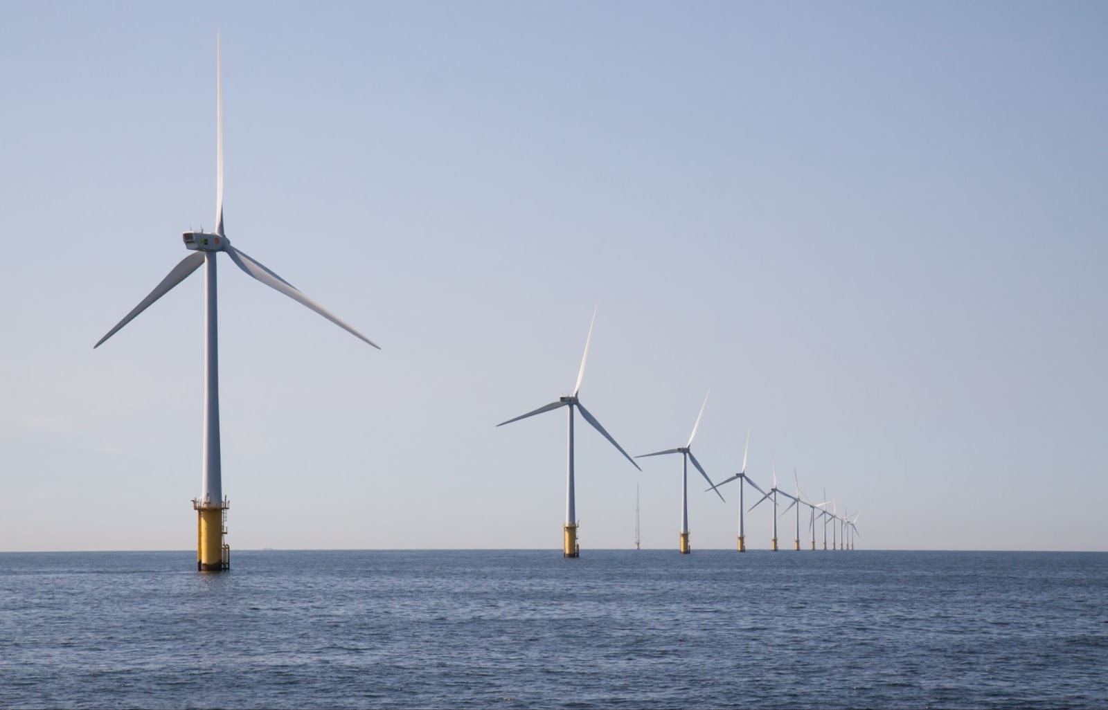 Wind turbines in the sea