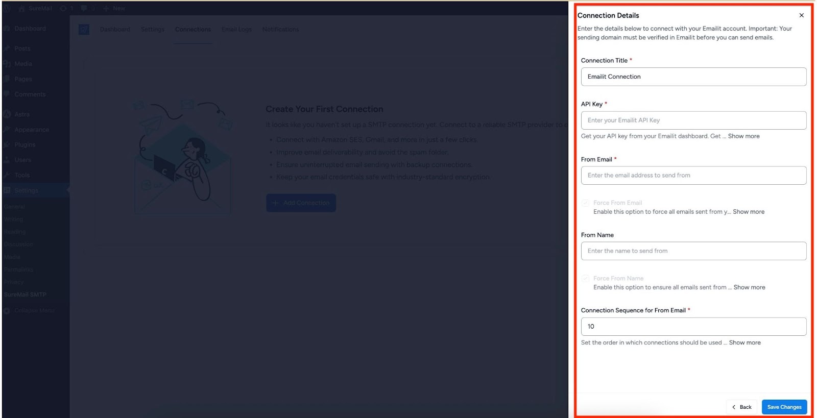 Open the Connections Tab