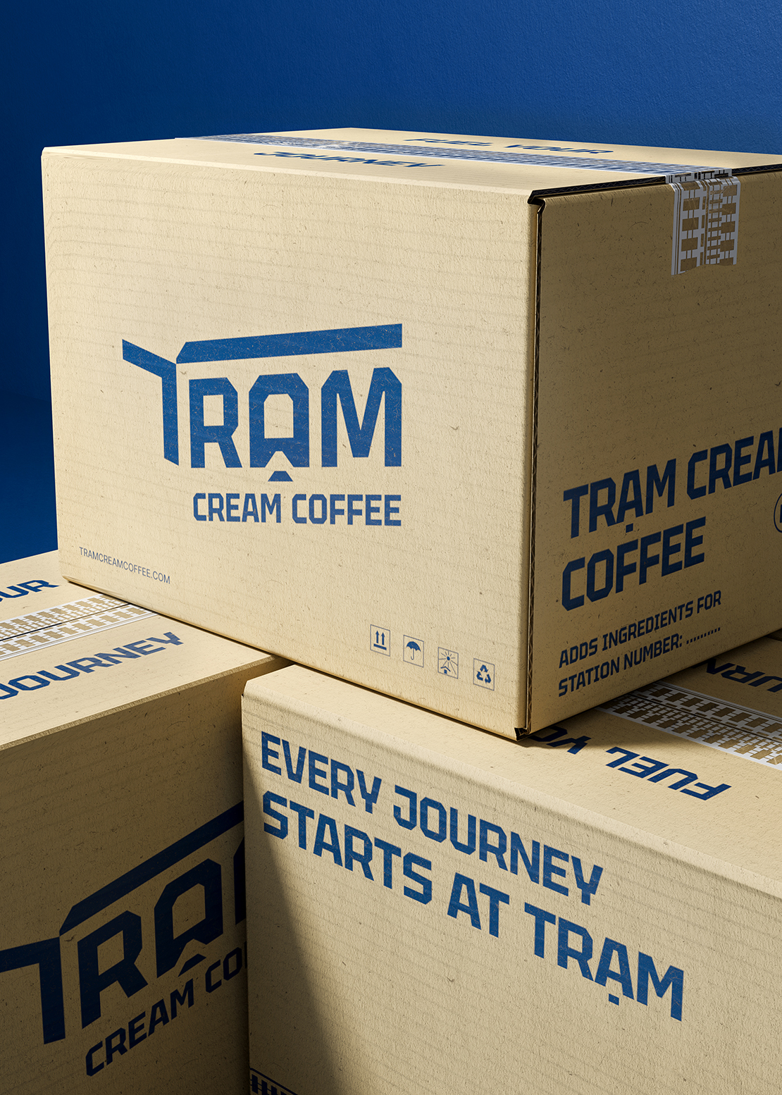 Image from the Tram Cream Coffee: A Journey in Branding & Packaging Designarticle on Abduzeedo