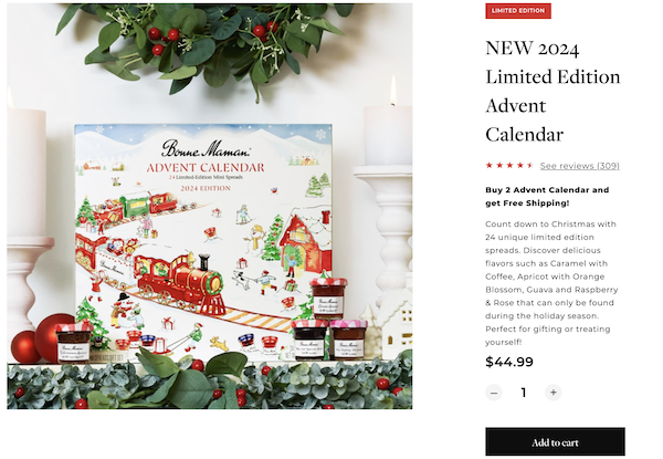 Bonne Maman advent calendar marketing