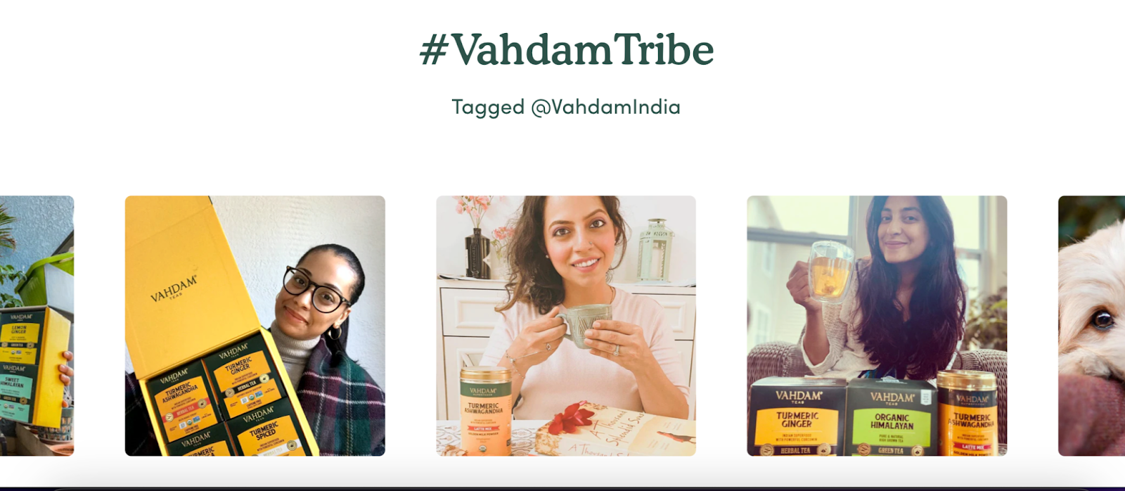 Vahdam marketing strategy includes using brand hashtags to build a loyal community. 