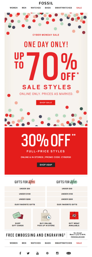 A red and white sale banner
Description automatically generated