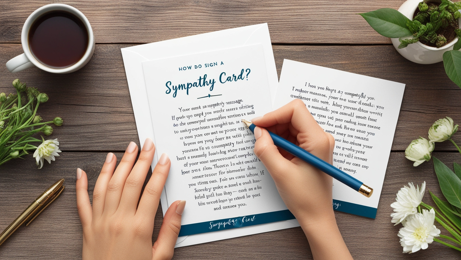 How Do You Sign a Sympathy Card
