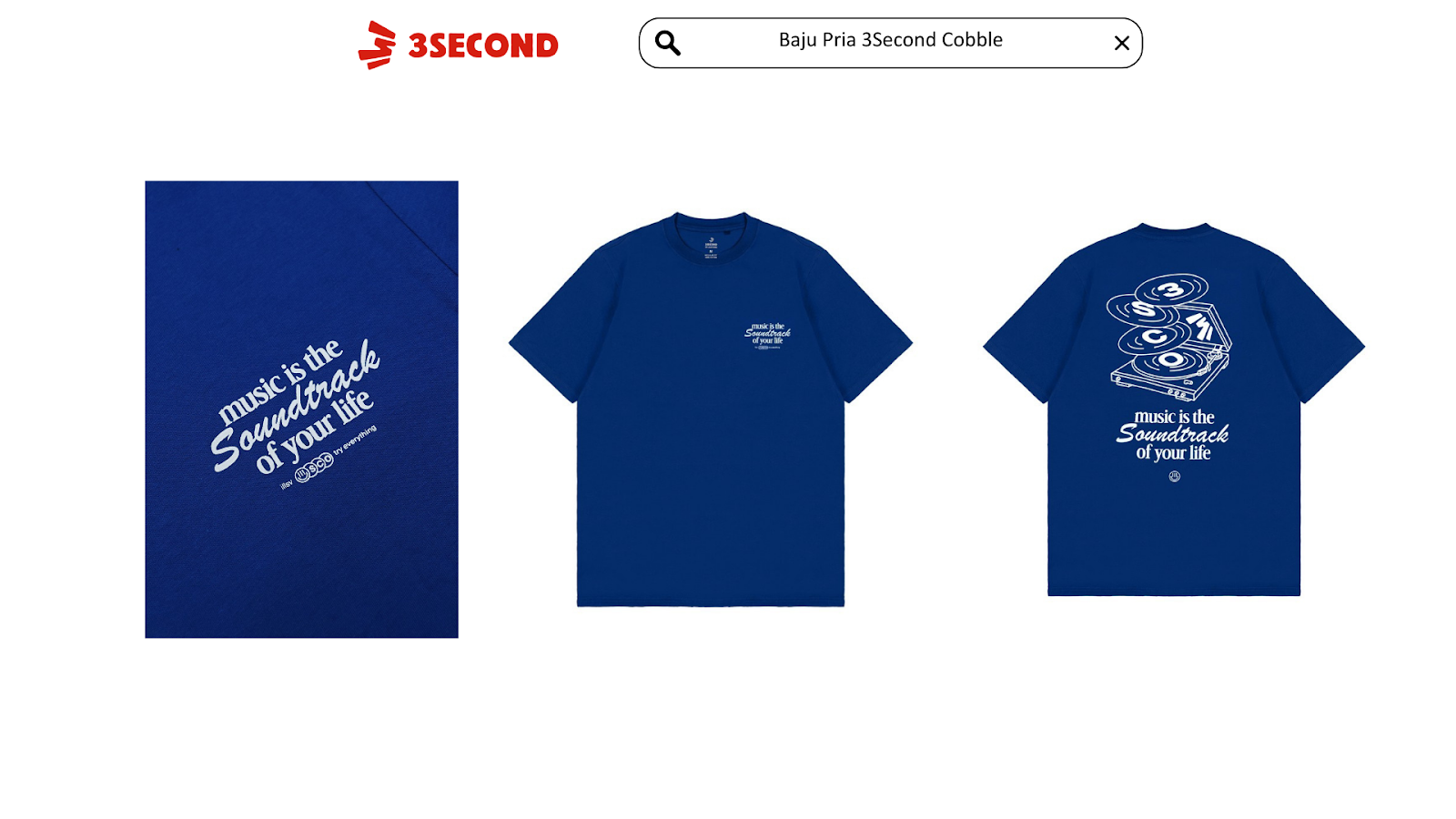 Baju Pendek 3Second