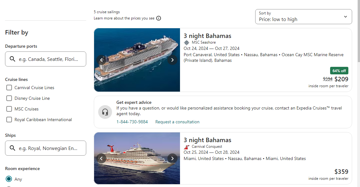 list of cruises you can pick the one that suit you