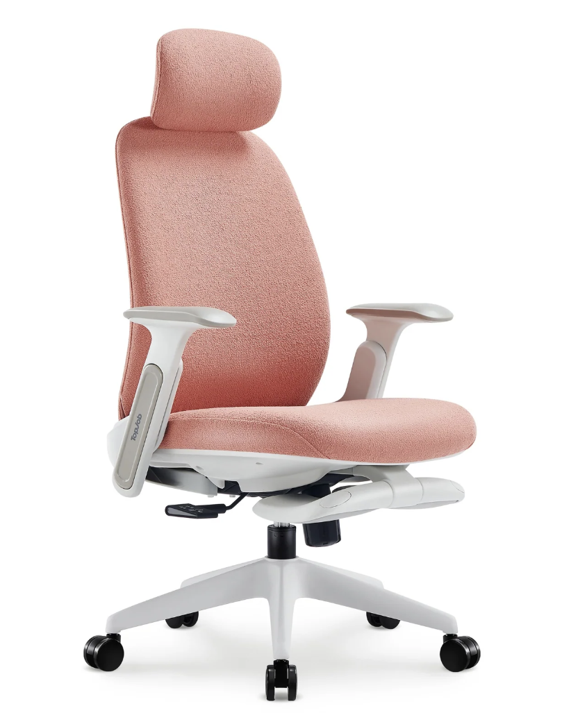 Napa Ergonomic Chair in Bouclé Pink from TopJob