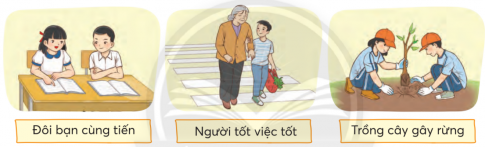 CHỦ ĐỀ 3: NHỮNG BÚP MĂNG NONBÀI 2: TRIỂN LÃM THIẾU NHI VỚI 5 ĐIỀU BÁC HỒ DẠYKHỞI ĐỘNGTrao đổi với bạn về một việc làm thể hiện sự quan tâm của Bác Hồ với thiếu nhi mà em biết.Giải nhanh:Bác vào thăm trẻ ở trại trẻ mồ côi Kim Đồng. Bác thấy cổng trại dăng nhiều dây thép gai nhìn rất khó chịu, Bác nhẹ nhàng nói với cán bộ phụ trách phải tháo gỡ đám dây thép gai này ra ngay.KHÁM PHÁ VÀ LUYỆN TẬP1) Đọc và trả lời câu hỏiCâu 1: Dịp hè năm 1961, tại Phủ Chủ tịch diễn ra sự kiện gì? Câu 2: Tìm những chi tiết cho thấy:Triển lãm thu hút được sự chú ý của thiếu niên, nhi đồng.Sự quan tâm của Bác Hồ với triển lãm.Câu 3: Theo em, vì sao Bác rất phấn khởi khi nhìn thấy thành tích mà các cháu thiếu niên, nhi đồng đạt được?Giải nhanh: Câu 1: Bác đã dành cho các cháu thiếu nhi, nhi đồng làm phòng triển lãm Thiếu nhi với 5 điều Bác Hồ dạy. Câu 2: a. Triển lãm thu hút được sự chú ý của thiếu niên, nhi đồng.10 vạn thiếu nhi đến xem triển lãm và vui chơib. Sự quan tâm của Bác Hồ với triển lãm.Bác Hồ đã nói chuyện và dự liên hoan với 2000 thiếu nhi trong buổi bế mạcCâu 3: Bác luôn mong muốn dành những thứ tốt nhất cho các cháu thiếu nhi, Bác muốn các cháu được sống và học tập trong một môi trường tốt nhất có thể2) Dựa vào tranh và từ ngữ gợi ý, nói về những việc thiếu nhỉ đã làm theo lời Bác Hồ dạy:Giải nhanh:Chăm ngoan học tậpGiúp đỡ mọi người xung quanh taTrồng cây bảo vệ môi trường sốngNói về hoạt động lớp em trong tháng 9 dựa vào gợi ý:Giải nhanh: Học sinh tự thảo luận nhóm nêu các hoạt động học tập và vui chơi trong tháng 91) Viết bản tin tháng 9 lớp em dựa vào gợi ý:Giải nhanh: Học tập:Tham gia cuộc thi toán olympicTham gia cuộc thi giao tiếp tiếng anh....Vui chơi:Tham gia hội cờ vua của lớp.…2) Trang trí và trưng bày bản tin em viếtGiải nhanh:Học sinh tự trang tríVẬN DỤNG