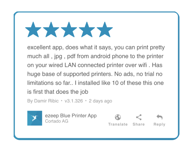 why can't i print from my android phone review