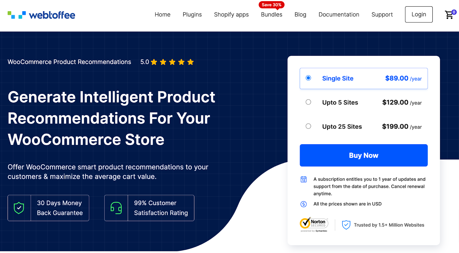 WooCommerce store Product Recommendations 