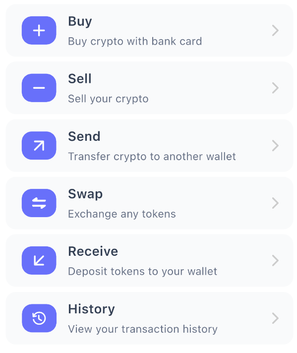 Crypto kopen of versturen