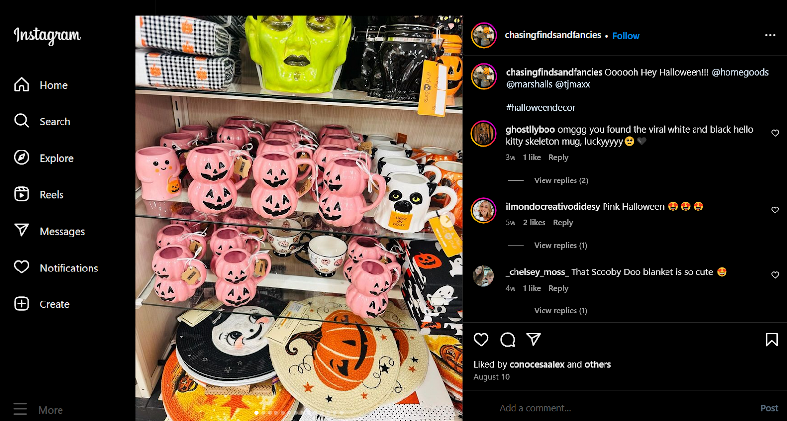 Example of using Halloween as a holiday to get sponsored on instagram