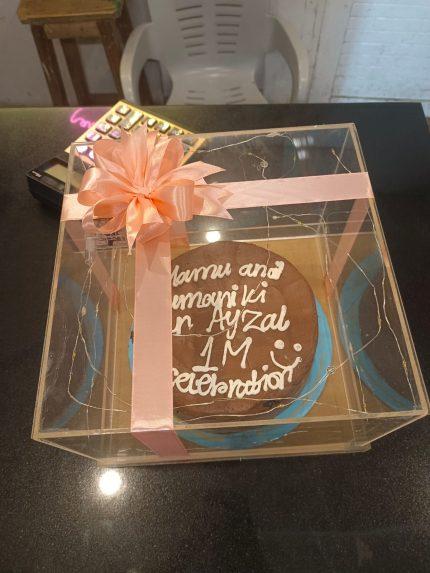 Acrylic Box Chocolate Cake - Same Day Flowers