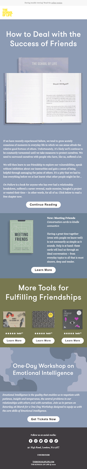 School of life newsletter