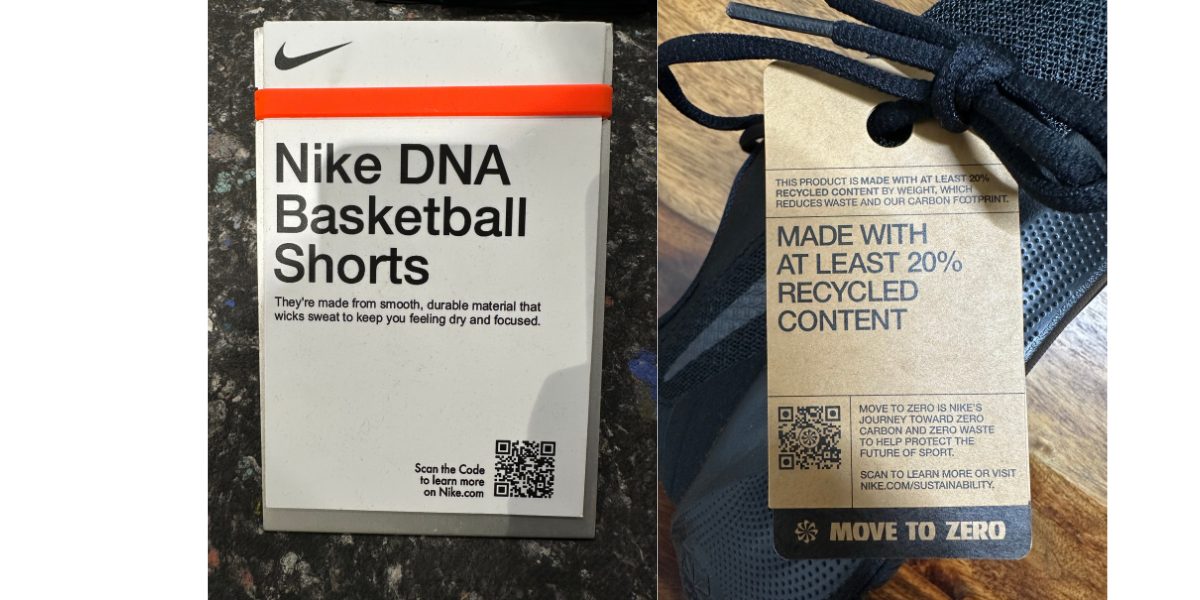 Nike QR Codes on their shoes and in-store posters.