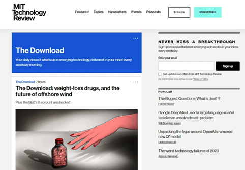 Screenshot of The Download. 