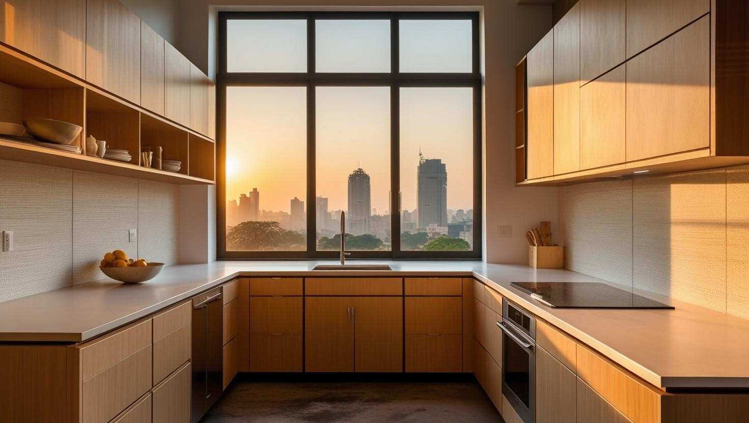 Modern Bangalore kitchen design by Elegante Interiors showcasing premium custom cabinets and contemporary styling