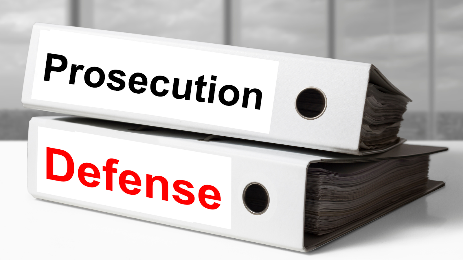 (prosecution and defense binders)