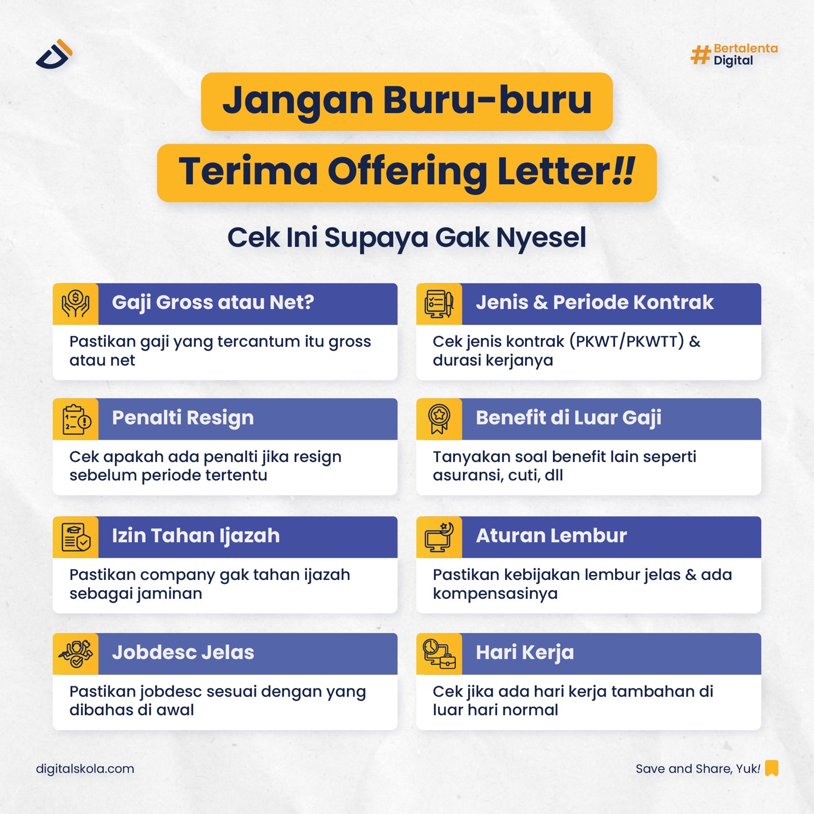 Pertimbangan Sebelum Menerima Offering Letter