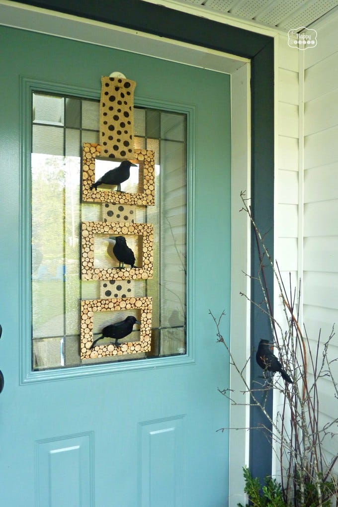 halloween door decor ideas birds