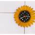 SUN FLOWER DESIGN WALL CLOCK