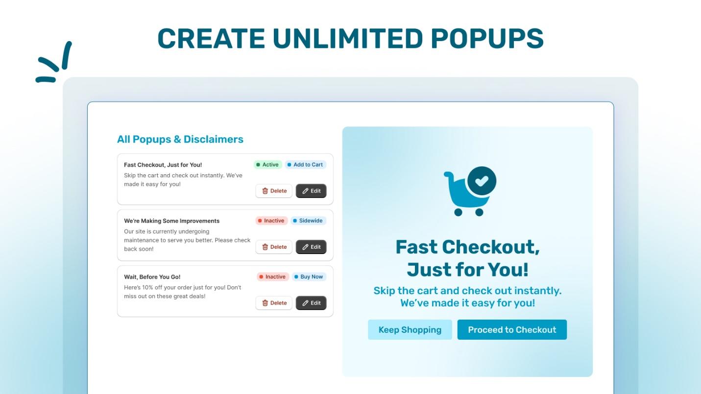 Unlimited Customized Pop-up Creation