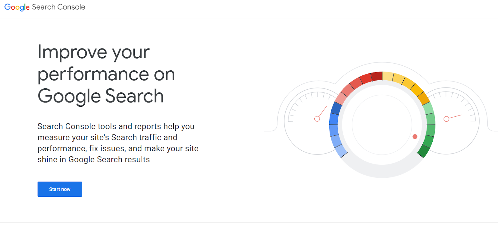 Google Search Console Home Page