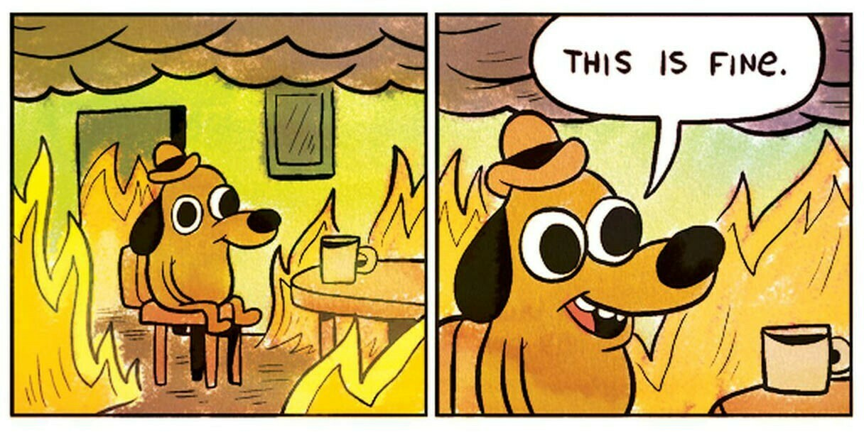 "This Is Fine" Comic Strip