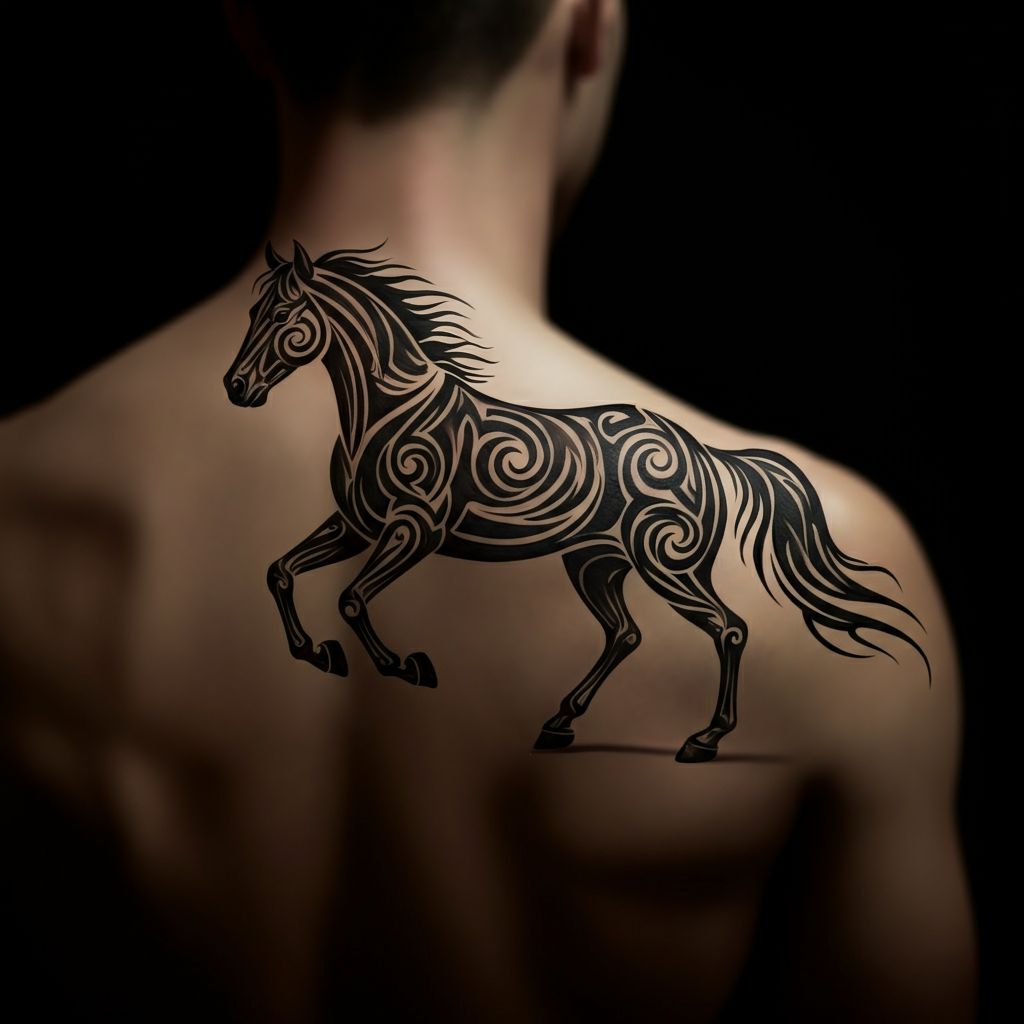 Tribal Horse Tattoos