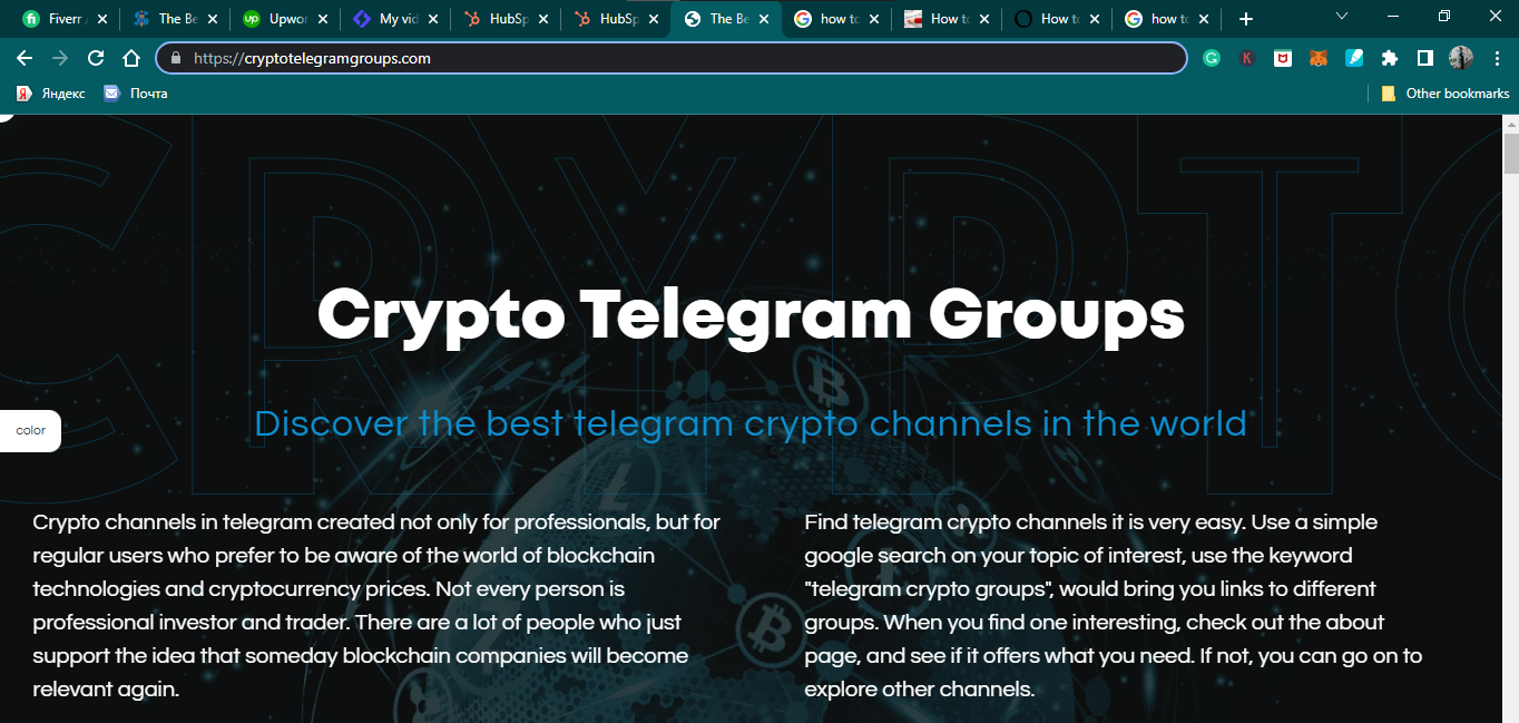 Crypto Telegram Groups on Google Chrome