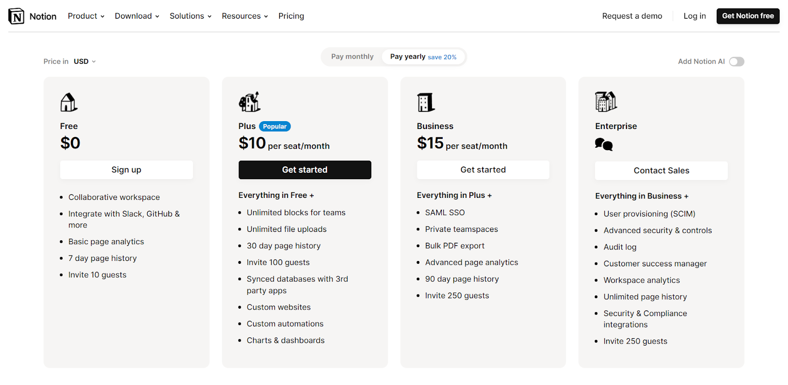 Notion Pricing