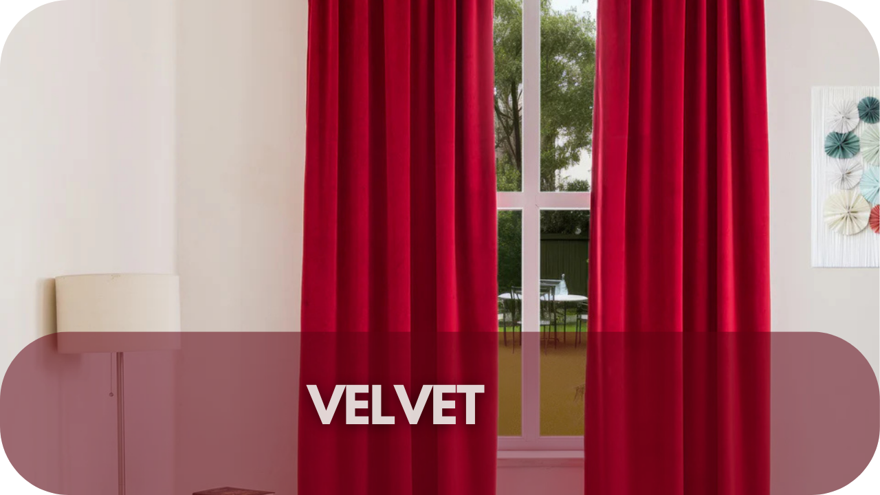 The luxurious appeal of velvet for S Fold curtains.