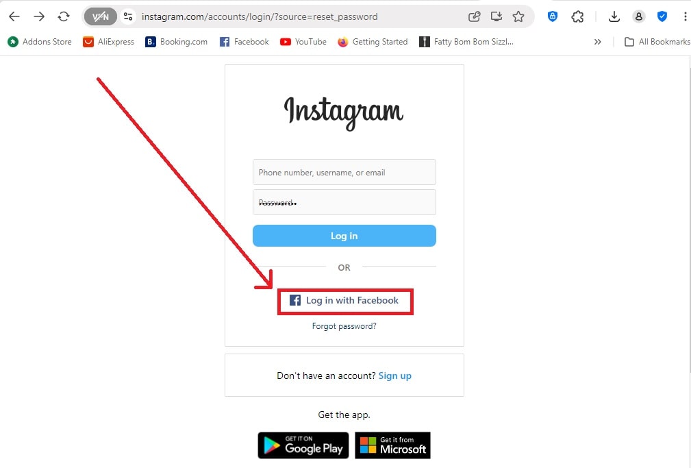 How to delete Instagram Account Without Password - Login through Facebook