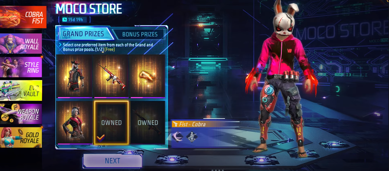 Free Fire’s Latest Moco Store Event:  How to Get Cobra Fist & More!