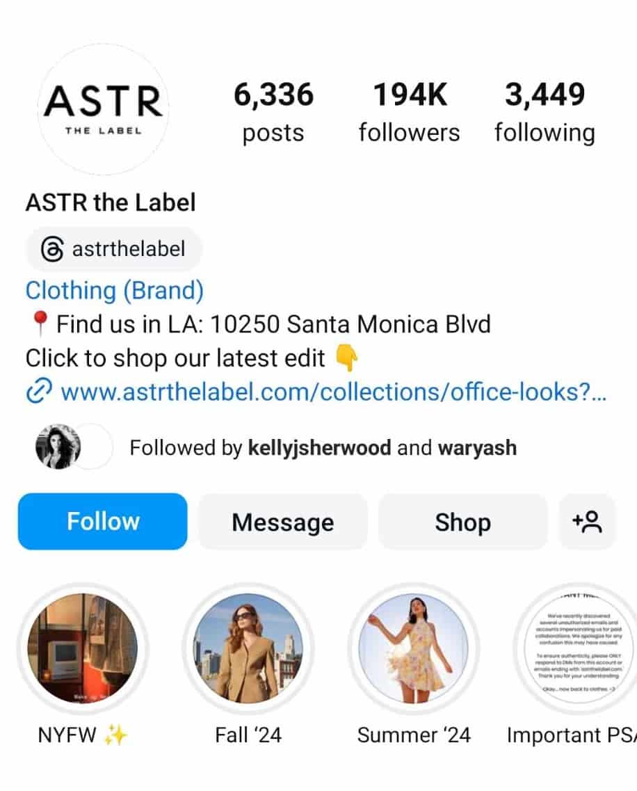 The Top Online Clothing Boutiques from Instagram - ASTR the Label