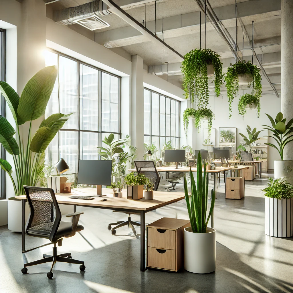 Bring the outdoors in with plants for a fresh, inspiring office.