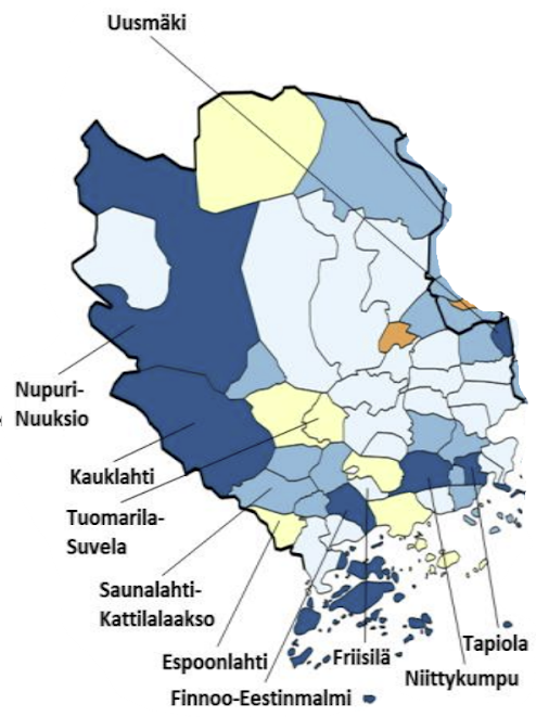 ASUNTOLUOTTOLUOKITUS Espoo Hypo 2024/3 alueiden luottoluokitus asuntokaupassa