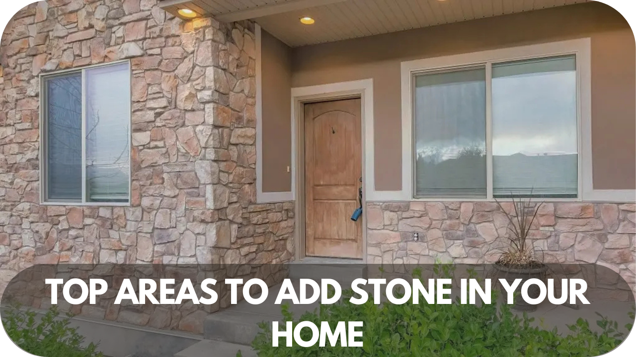 Elegant stone accents in a modern home interior.