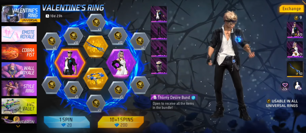 Free Fire MAX: How to Get Exclusive Bundles in Valentine Ring Event 