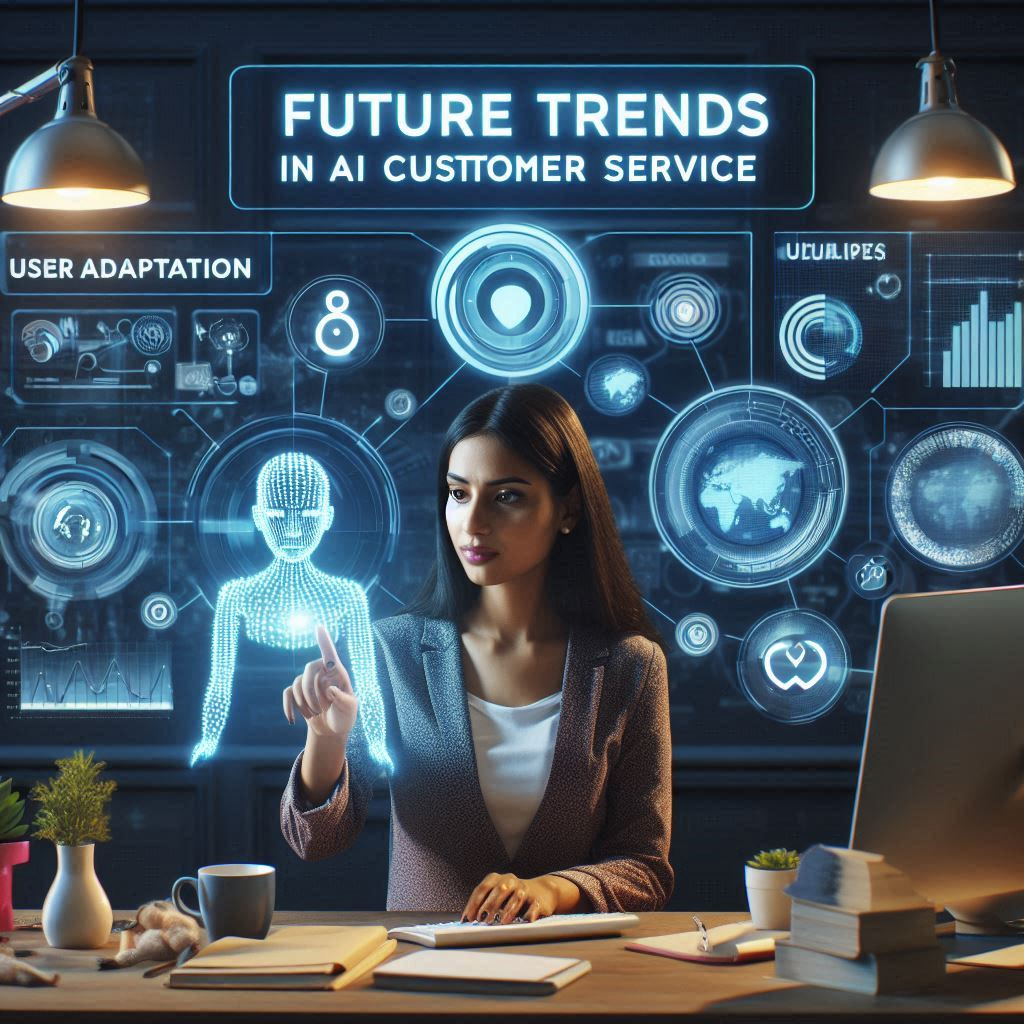 Depicts future trends in AI customer services that may affect customer satisfaction